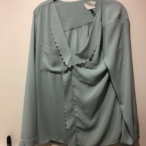 Blue Anthropologie Blouse